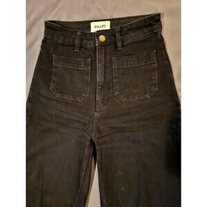 Rolla's Sexiest High Waist Rise Black G'day Mate sailor Jeans sz 24/6